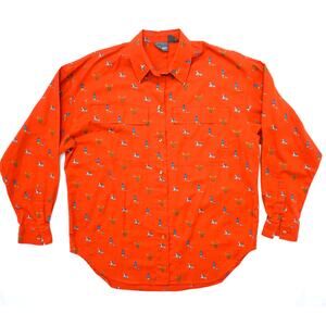 Vintage 90s Liz Wear Hunting Long Sleeve Shirt Womens Large